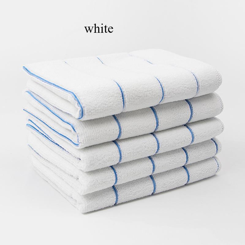 Extra-Thick Super Absorbent Microfiber Kitchen Towels - Rapidly Suck Up Liquids with Stylish Gray & White Stripes