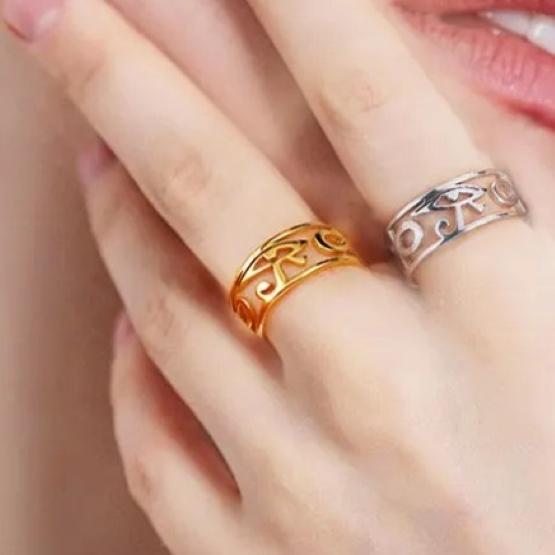 Ring Ancient Egypt Egyptian Symbol Ankh Eternal Life Cross Eye Horus Key Life Amulet Talisman Protect Health Charming Accessories