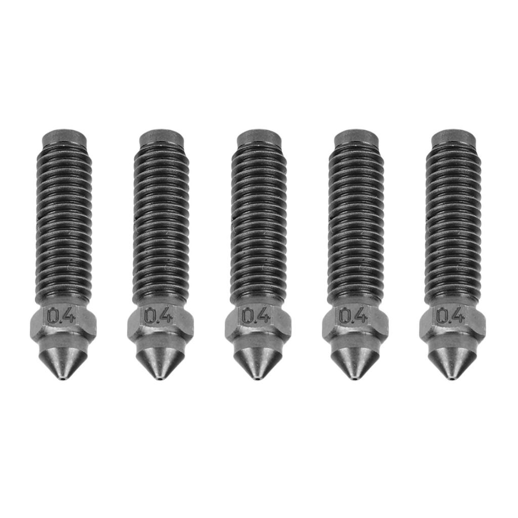 5Pcs Hardened Steel Nozzles Fit for Elegoo Centauri Carbon 3D Printer 0.4mm Set High Flowrate Printing Wear High Temp Proof