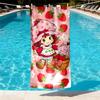 Strawberry Shortcake Print Beach Towel Design, Soft, Lightweight. for Home Bathroom, Spa, Pool, Yoga, Surfing, Camping, Gift for Family, Friend