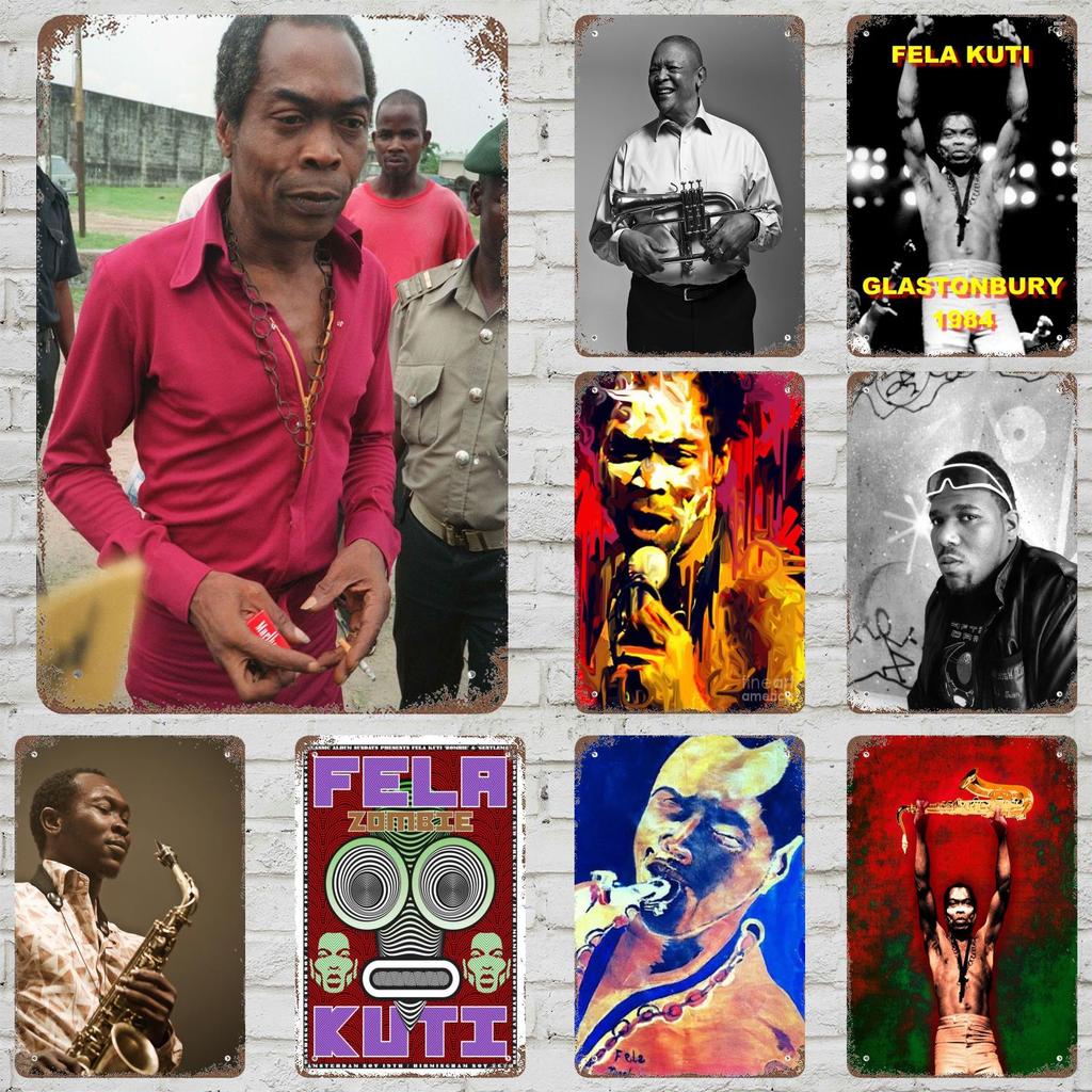 Fela Kuti Metal Signs wall decor Vintage Tin Signs Captain Metal Poster Decor for Bar Pub Club Wall Decoration