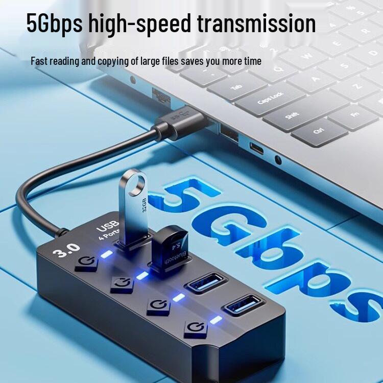 USB 3.0 Multi-Port Desktop Adapter - 4/7 Ports Extension Cord