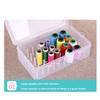 Sewing Thread Box 42 Spools Large Capacity Plastic Storage Empty Embroidery Cross-stitch Dust-proof Container Accessories