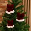 Soft Christmas Tree Bowknot Wine Red Bowknot Hanging Ornament  Home Decoration