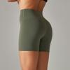 European & American New Nude Yoga Shorts – Women's Double-Sided Brushed, Tight Elastic, Three-Point, Peach Butt Design.