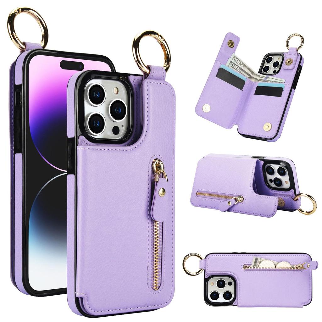 iPhone 15 Leather Case: Multifunctional Wallet & Protective Apple 14 Pro Max Case