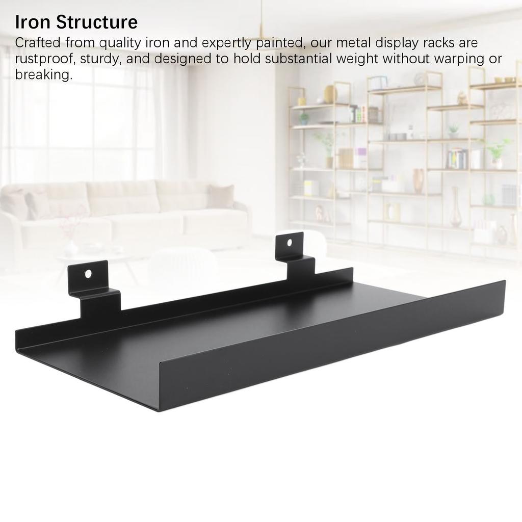 Wall Mounted Shelf Metal Floating Shelf Display Rack for Figurines Crafts Photo Frames