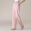 Aifen Teng Women's Loose Fit Cotton Pajama Pants: Summer, Solid Color, Plus Size, Straight Leg, Wear Indoors or Outdoors.
