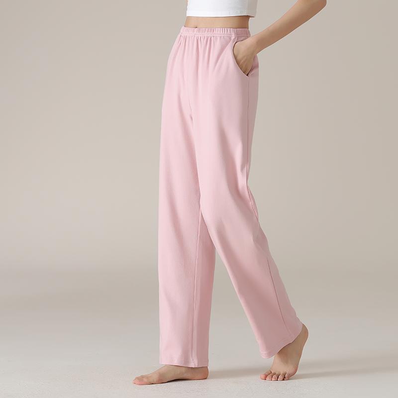 Aifen Teng Women's Loose Fit Cotton Pajama Pants: Summer, Solid Color, Plus Size, Straight Leg, Wear Indoors or Outdoors.