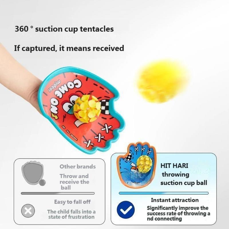 Cartoon Suction Cup Sticky Ball Fun Throwing & Catching Outdoor Sports Toy For Boys And Girls Educational Ball Toy