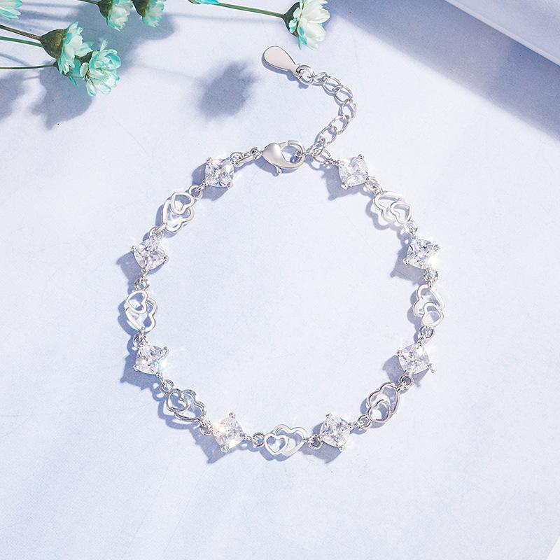 Lindon Zirkon-Armband, Schmuck, geometrische Perlen-Kettenglieder-Armbänder, modisches feines Hochzeitsgeschenk für Freundin und Frauen