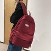 Simple Preppy Style Japanese Backpack Casual Solid Color Girls Schoolbag Large-capacity College Students Class