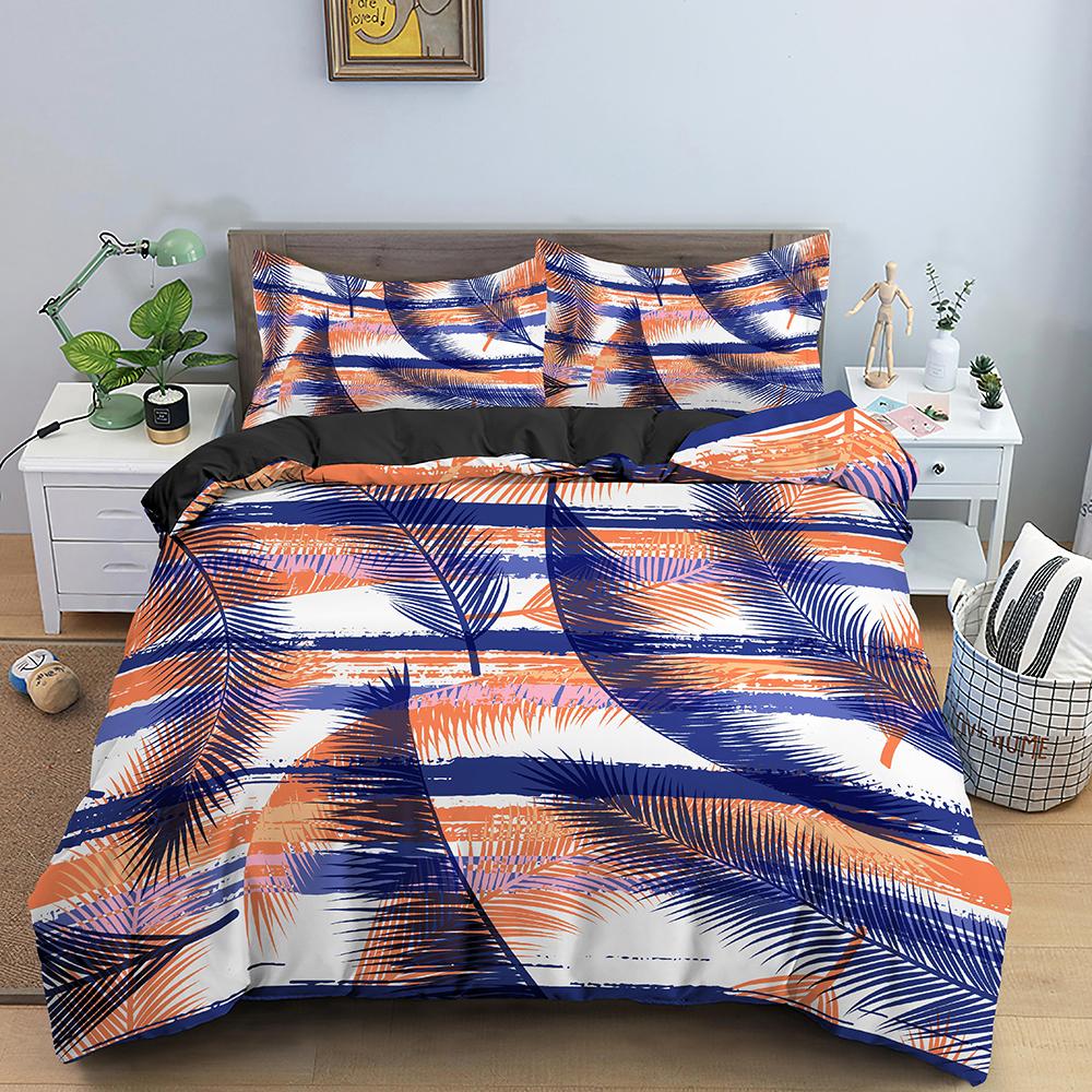 Feathers Pattern Bedding Set Duvet Cover Set Comforter Covers For Bedroom Twin King Size Quilt Cover With Pillowcase 2/3 PCS