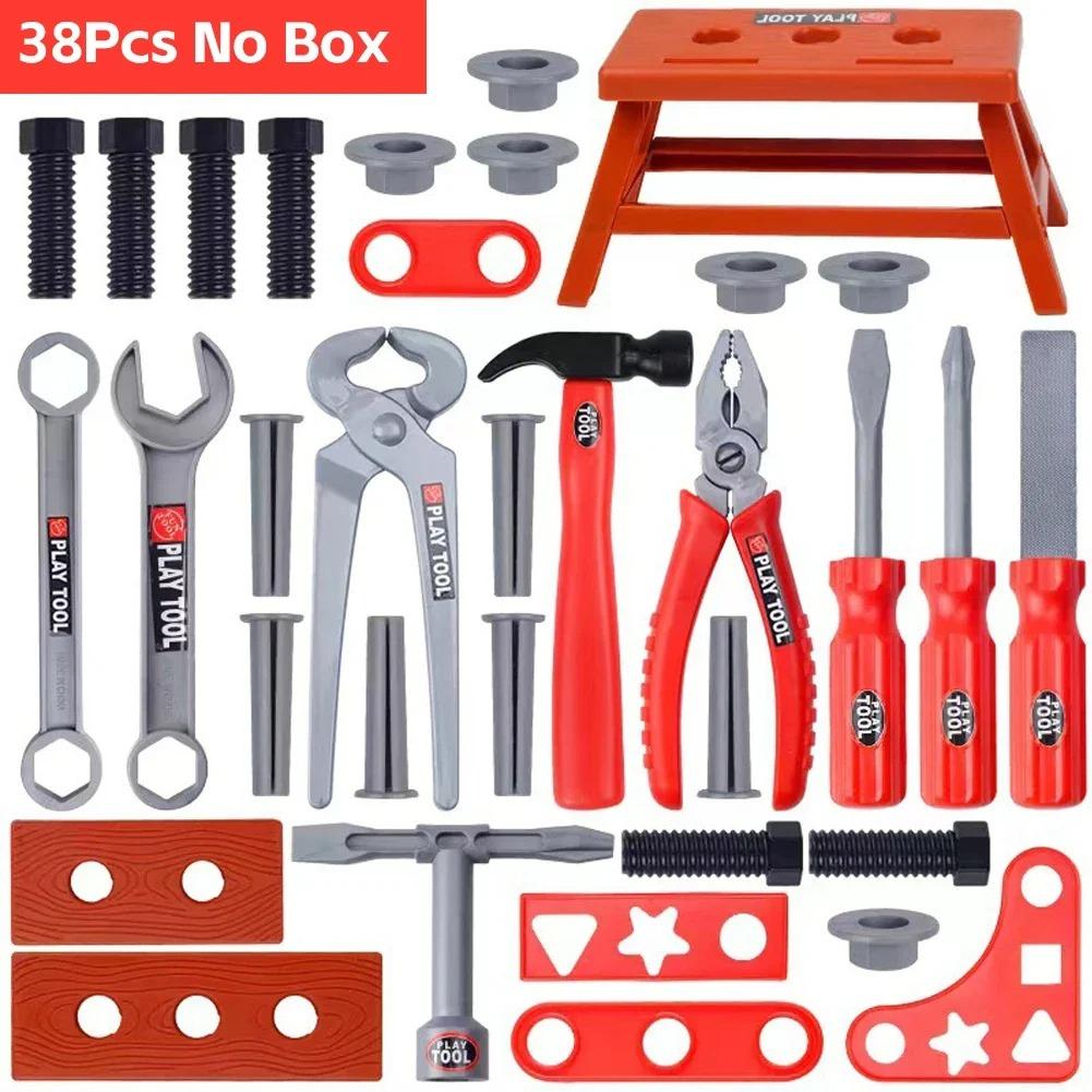 Pretend Tools Kit Kids 38/41 PCS Play Repair Tool Set Plastic Construction Toys with Screwdrivers for Toddler Boys Girls Child