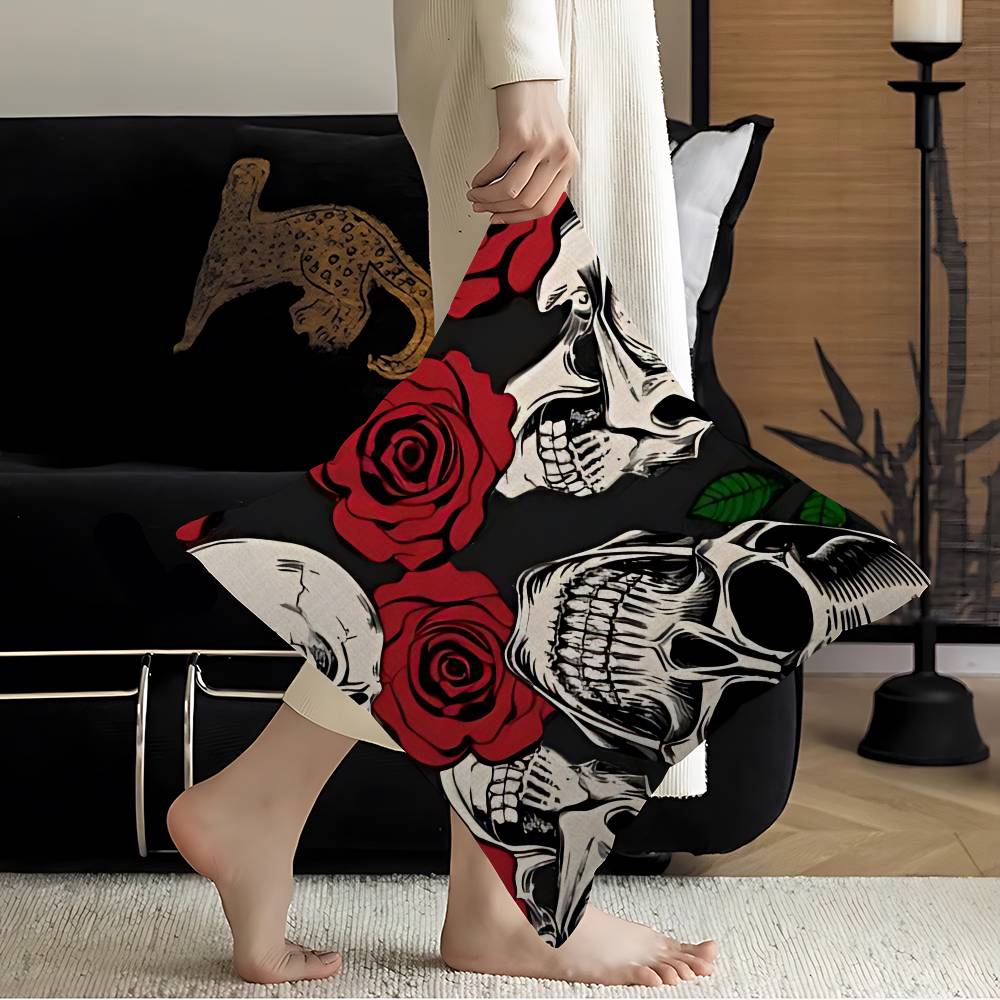 

Horror Skull Gothic Witchcraft Cushion Cover Inches Farmhouse Decor Home Throw Pillow Covers For Couch Decorations 30x30 cm