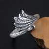 Simple Three-dimensional R Peacock Phoenix Ring Women's Living Mouth Distressed Jewelry