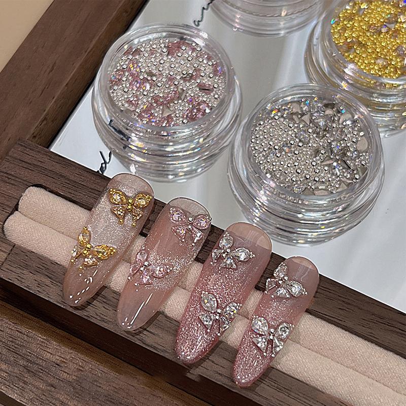 1Box Nail Heart Love Splicing Diamonds Zircon  Jewelry Charms Decoration Shiny Gems Diamonds Nail Art Kit Accessories