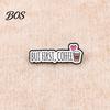 Non-oxidizing Brooch Pin, Coffee Slogan Design Brooch, Thickened Zinc Alloy Badge, Oil Paint Enamel Stable Buckle Pins for Clothes Hats Backpacks Pin