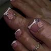 French White Floral Rhinestone Toe Nail Art – Summer New Arrival