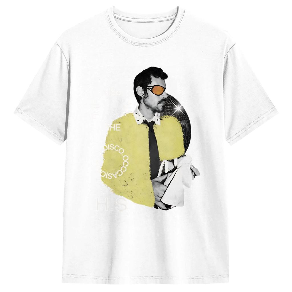Harry Style Kiss All The Time Disco Occasionally Disco Ball Tour TShirt Summer Cotton T Shirts For Adult Novelty Loose Tshirt