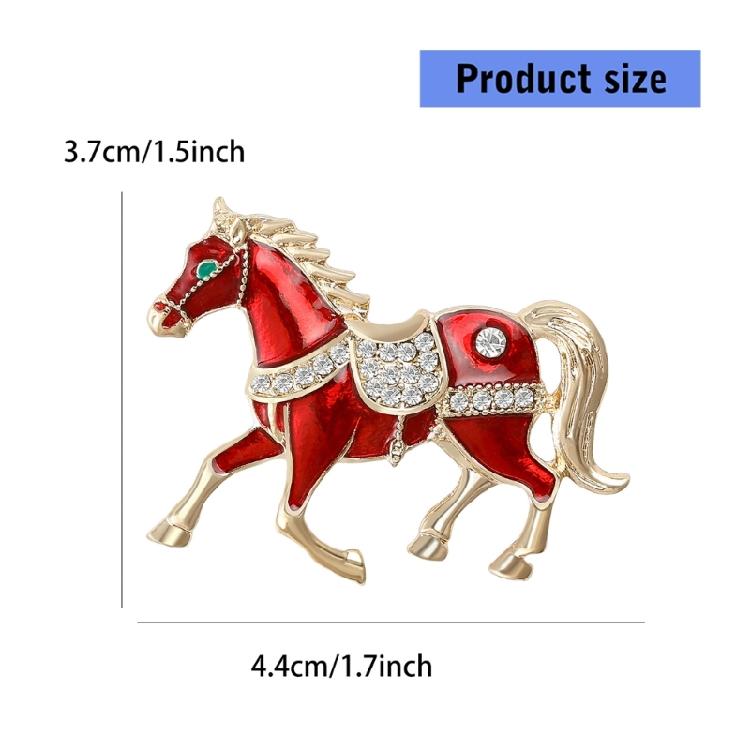 Sturdy Alloy Horse Pin Versatile Accessory for Scarf or Bag Embellishment
