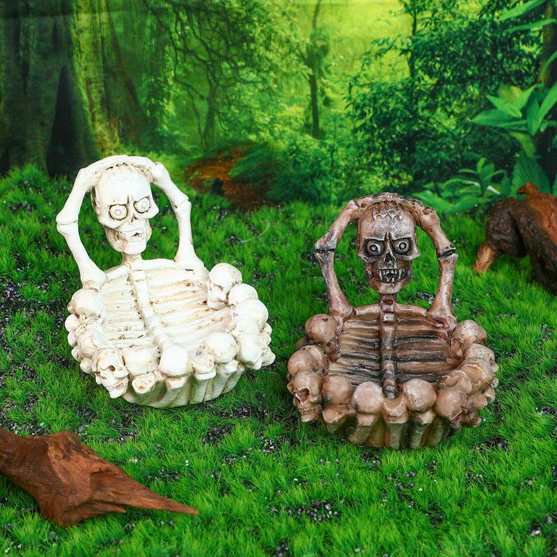 New Halloween Skull Resin Ashtray Home Living Room Coffee Table Desktop Decoration Fashionable Office Ashtray