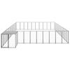 VidaXL Chenil Noir 37,51 m² Acier Enclos pour Chiots Cage Chiens Extérieur 3082242