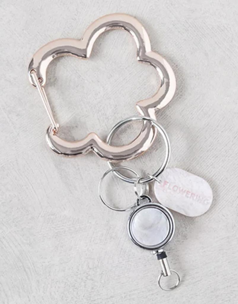 Flower Ring Carabiner Flower (with reel) GKH0009-PG (Pink Gold)