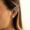 Korean Style Single Side Earrings Antique Gold Color Ear Cuff Cute Elf Ear Clip  Carnival