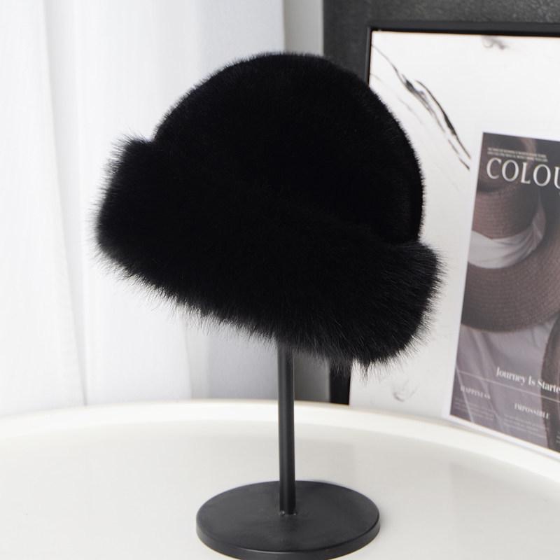 2026 Faux Fur Mink Hat: Plush, Windproof, Warm Autumn/Winter Bucket Hat