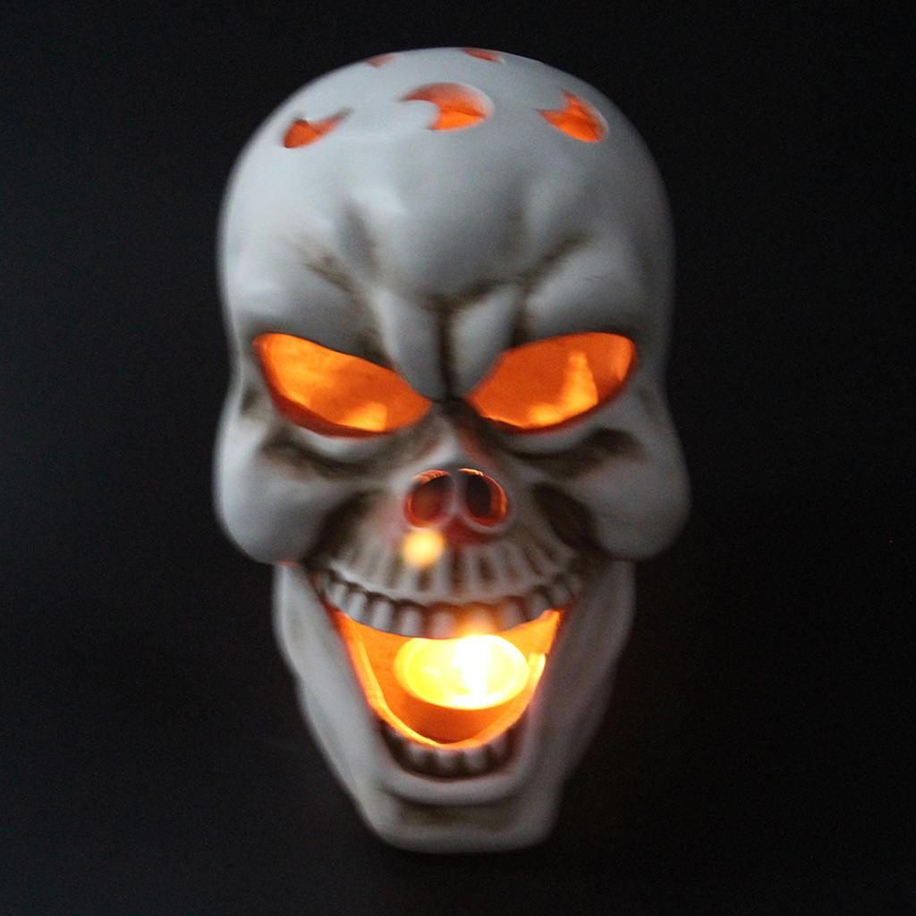 Creative Skull Candle Holder Resin Candlestick For Home/Haunted House Decoration