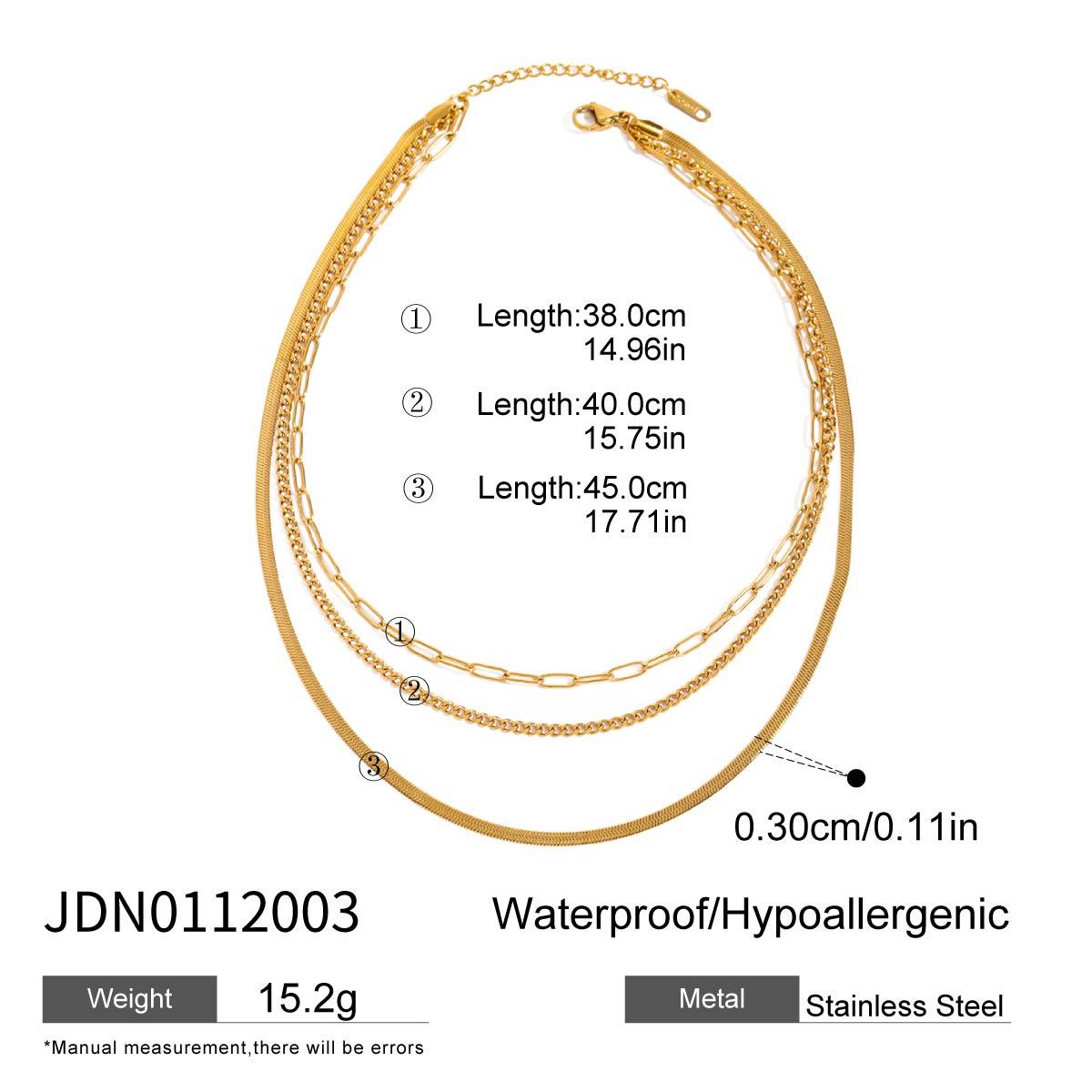 

Youthway Универсальное эффектное ожерелье-цепочка из нержавеющей стали с золотым покрытием, многослойное, гипоаллергенное, модное, женское, подарочное
