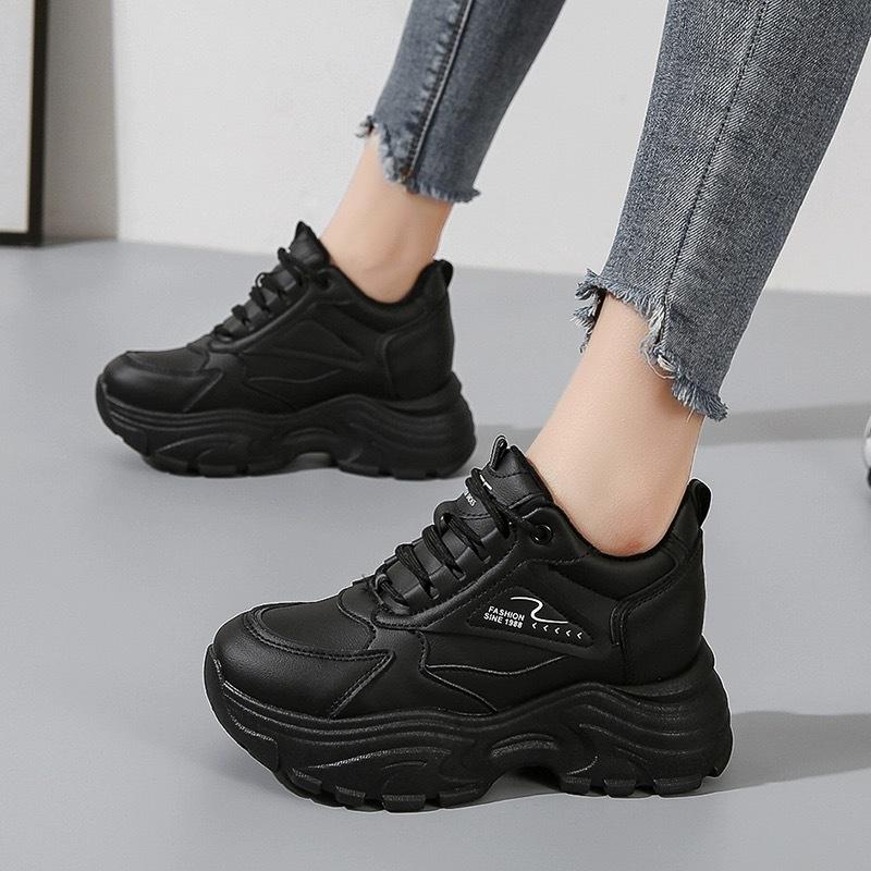 Thick-soled inner height increase spring and autumn dad shoes casual sports shoes
