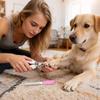 Stainless Steel Dog Nailclippers Non-Slip Manual Dog Toenail Clippers for Grooming for Home Indoor Travel All Breeds Seniors