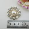 5pcs Large Ivory Pearl Rhinestone Buttons for Crafts Sewing Accessories Metal Buttons for Clothing