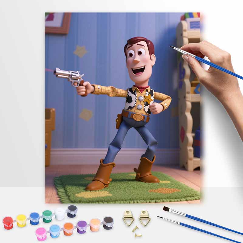 Disney Woody Toy Story Digital Oil Painting Art Kit Hand Painted Home Decor