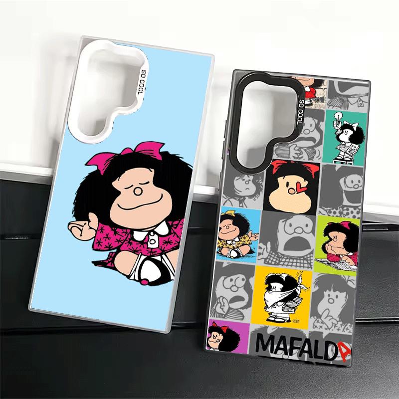 Mafalda Cartoon Cute Shockproof Phone Case for Samsung Galaxy S26 Edge S25 Ultra S24 FE S23 Plus S21 Cover Anti Fall Fundas