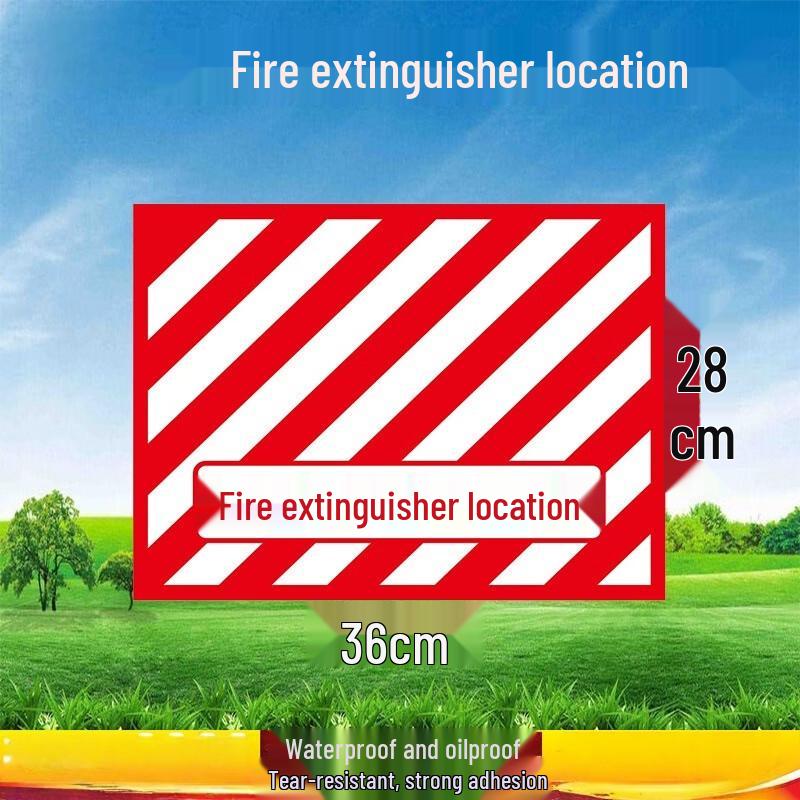 WEZHO PVC Fire Extinguisher Location Floor Decal