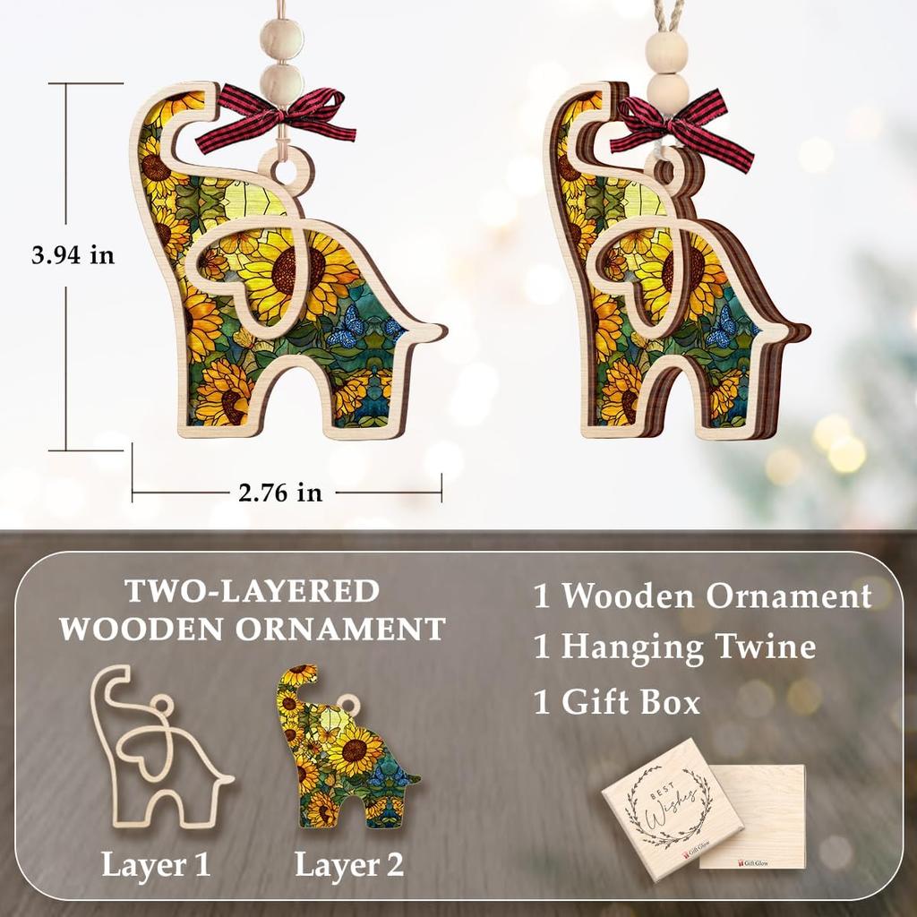Friendship Elephant Gifts for Women 2025 - Sisterhood Bestie Ornament, Elegant Birthday Gifts for Sisters Siblings, Unique Ornaments for Tree Decor,