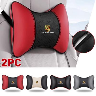2 szt. Poduszka zagłówka fotelika samochodowego Poduszka podpierająca szyję do Porsche Panamera Spyder Carrera Macan Boxster Cayman Cayenne 911 970 981