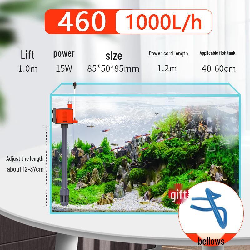 

Многофункциональный аквариумный водяной насос West Dragon: Насыщающий кислородом, Циркуляционный, Фильтрующий Погружной насос 3-в-1. 15W (for 40-60cm tank)