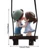 Anime Car Accessories Cute Couple on Swing Car Accessories Interior Romantic Couple Rearview Mirror Swing Pendant Ornament Gift