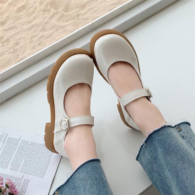 Lolita Shoes Women Japanese Style Mary Jane Shoes Women Vintage Shallow Flats Chunky Platform Shoes Cosplay Female Sandals Women