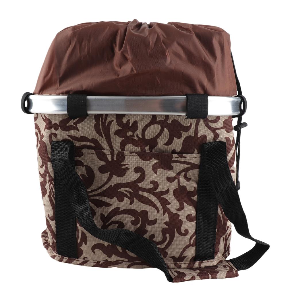 Collapsible Bike Basket Flower Printed Small Pet Cat Dog Carrier Bag Detachable Bicycle Handlebar