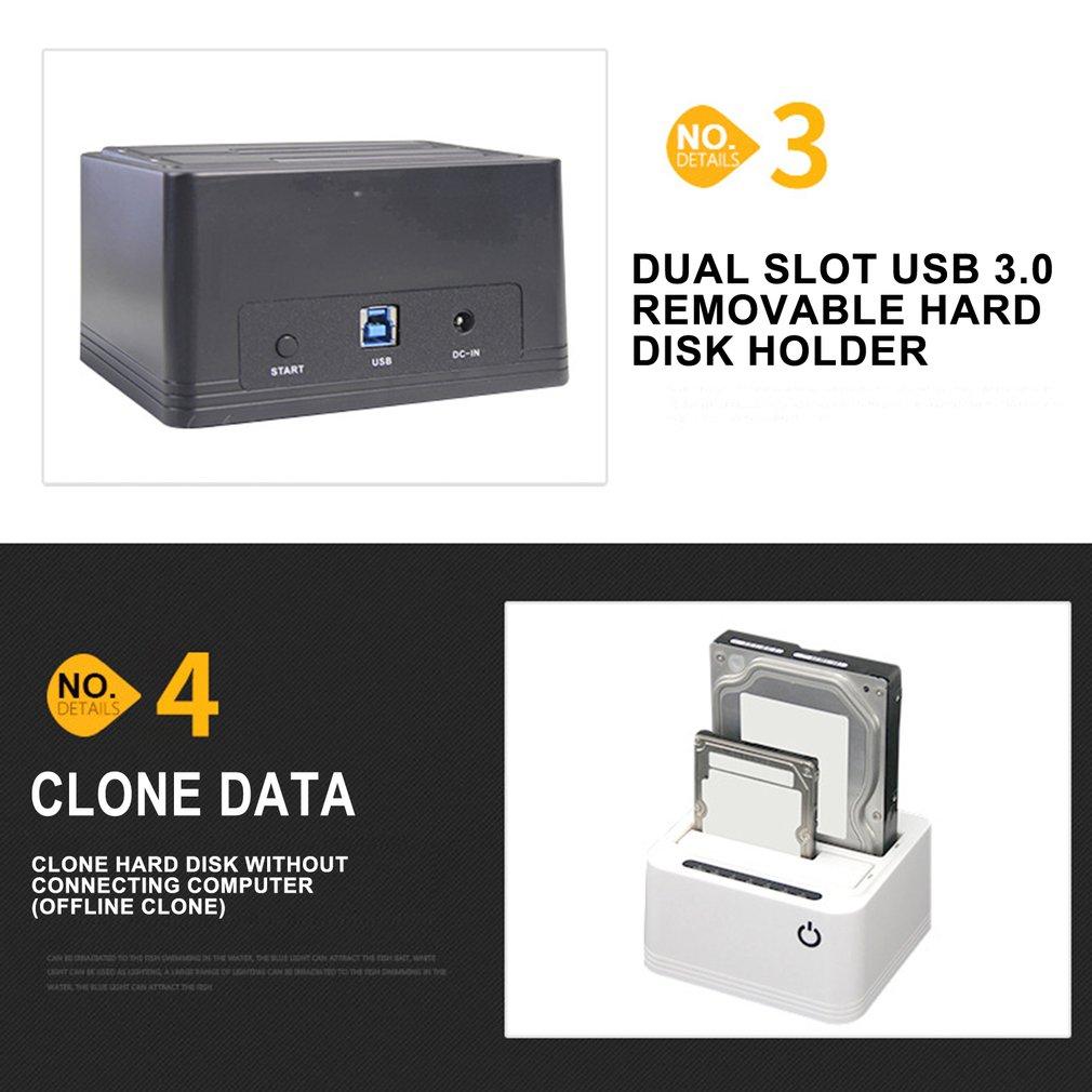 Hot SSD3.5/ 2.5 Inch External Hard Drive Docking Station Heat Dissipation USB3.0 Suitable For HDD /SATA Hard Disk Dropshipping