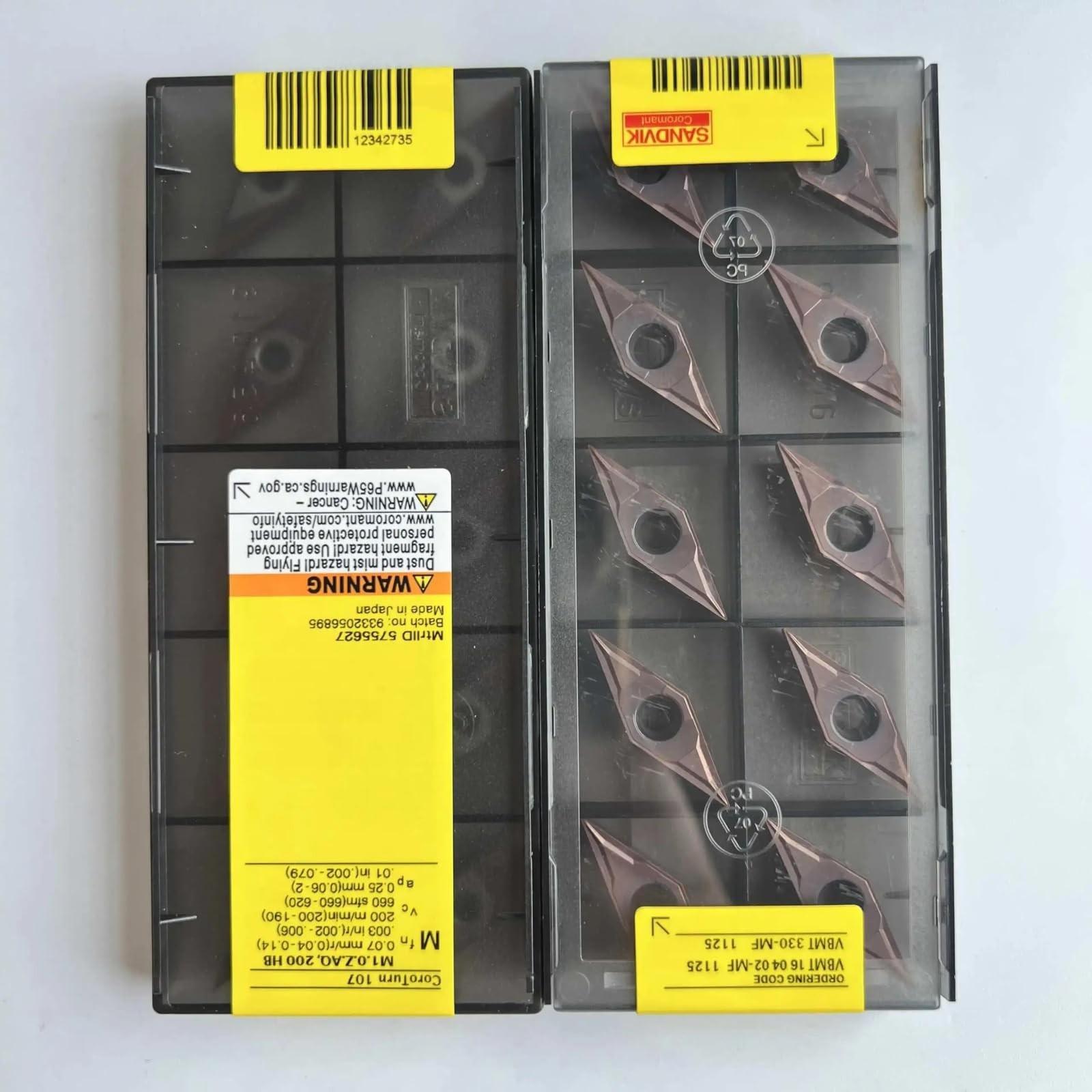 

Original Sandvik / VBMT160402-MF 1125 / CNC lathe carbide blade 10 PCS