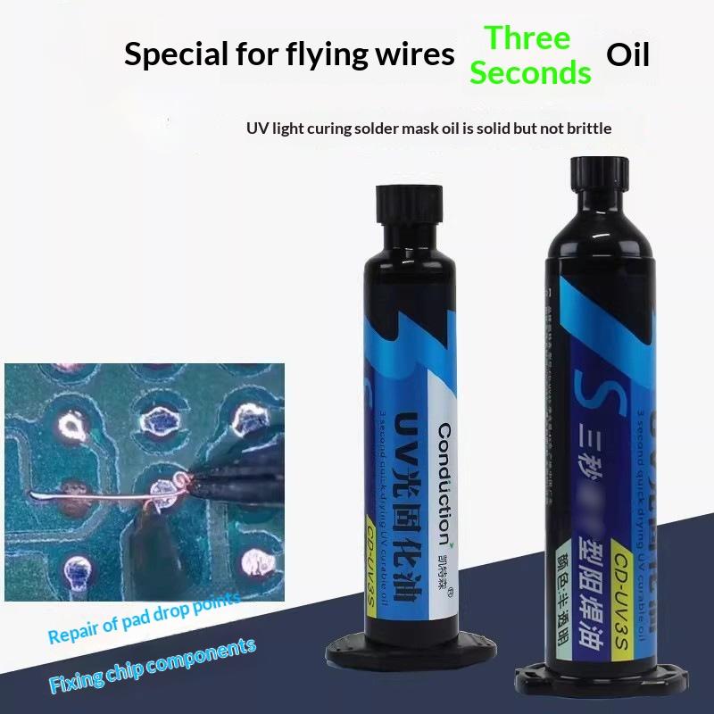 3 Second Fast Curing UV Curable Solder High Conductivity for Circuit Board Repair Electronic Soldering Work