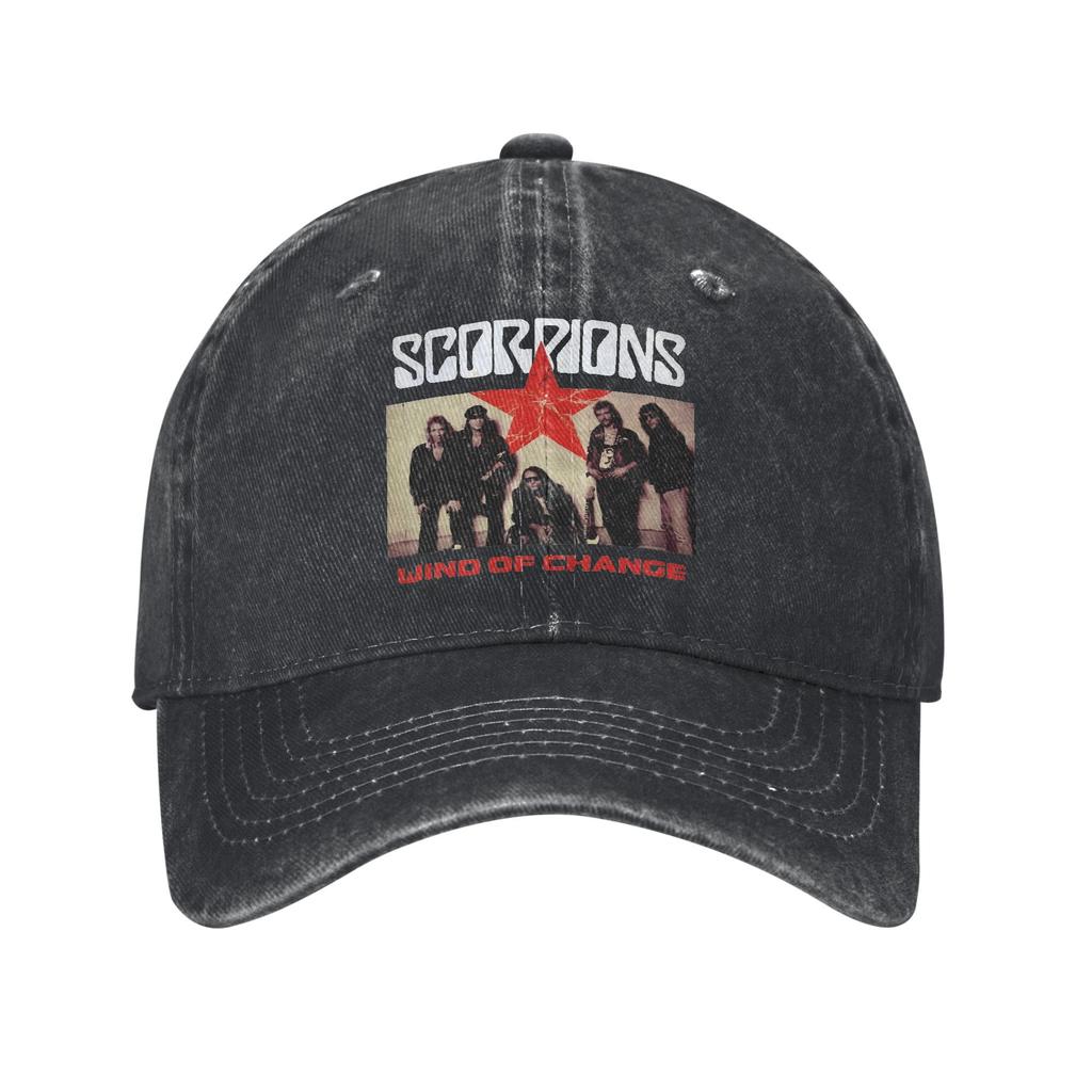 Wind Of Change Scorpions Rock Band Baseball Cap Sun Outdoor Gym Adjustable Washed Hip Hop Hats Couple Women Funny Snapback Cap