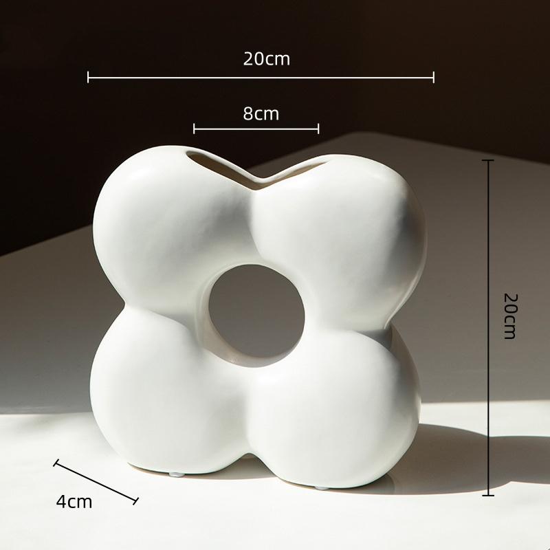 Керамическая ваза Геометрические лепестки Ваза для цветов Аксессуары для цветочных композиций Полый террариум Аксессуары для домашнего декора