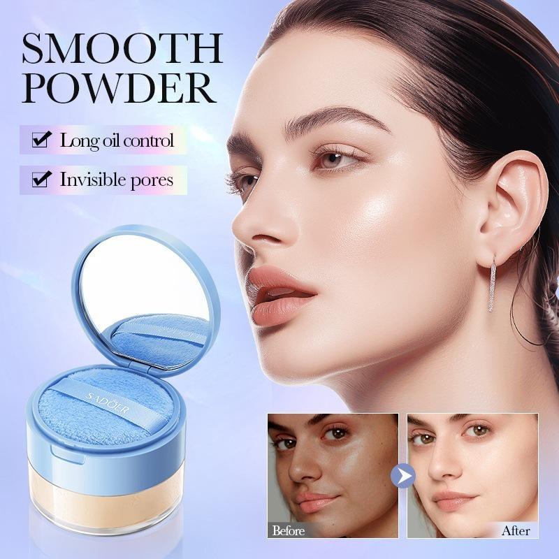 Matte Concealer Powder 15g SADOER Smoothing Powder Setting Powder, Strong Oil Control, Let The Base Makeup Clean All Day